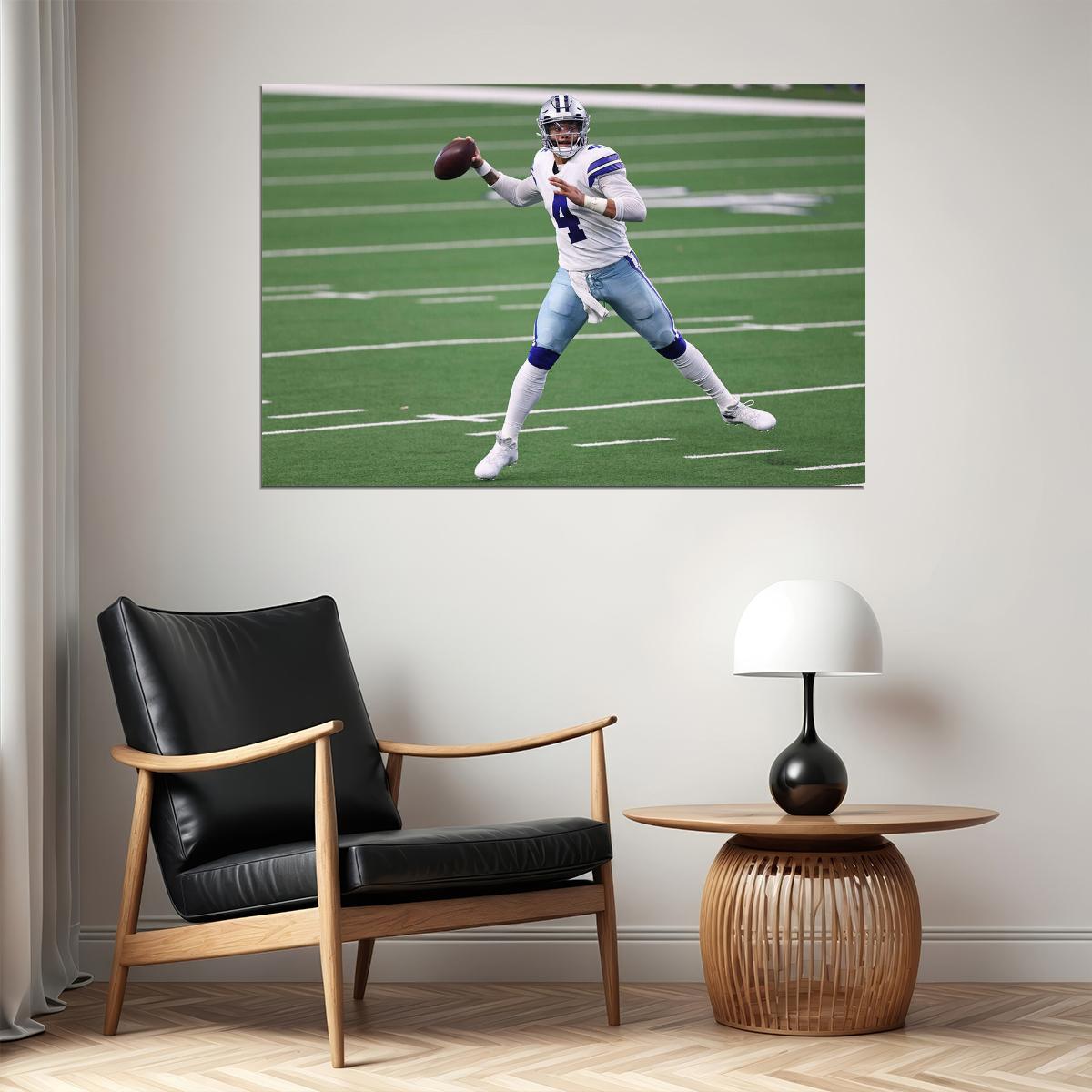 Dak Prescott 4 American Football Player Dallas Cowboys Poster Wall Art Print Home Wall Decor - xonomax