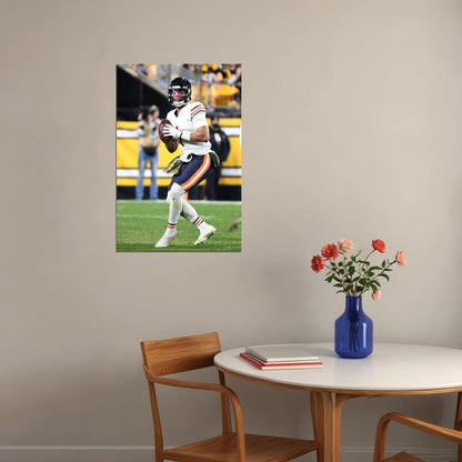 Chicago Bears Justin Fields American Football Player Sport Poster Wall Art Print Home Wall Decor - xonomax