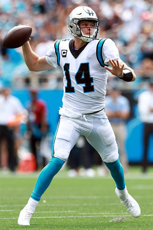 Carolina Panthers Sam Darnold 14 American Football Player Poster Wall Art Print Home Wall Decor - xonomax