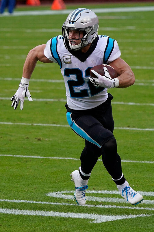 Carolina Panthers Christian Mc Caffrey American Footballer Poster Wall Art Print Home Wall Decor - xonomax