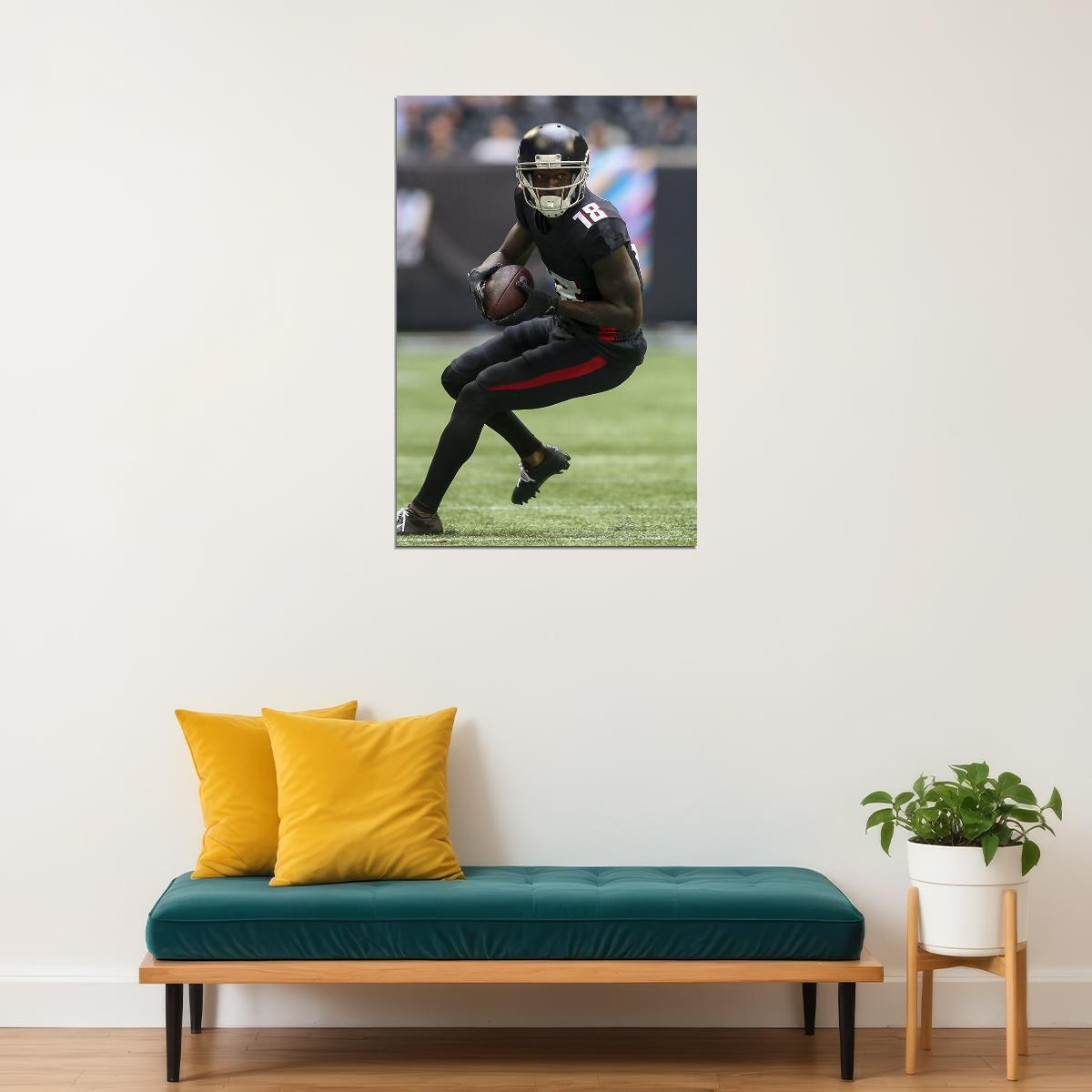 Calvin Ridley 18 American Football Player Atlanta Falcons Poster Wall Art Print Home Wall Decor - xonomax