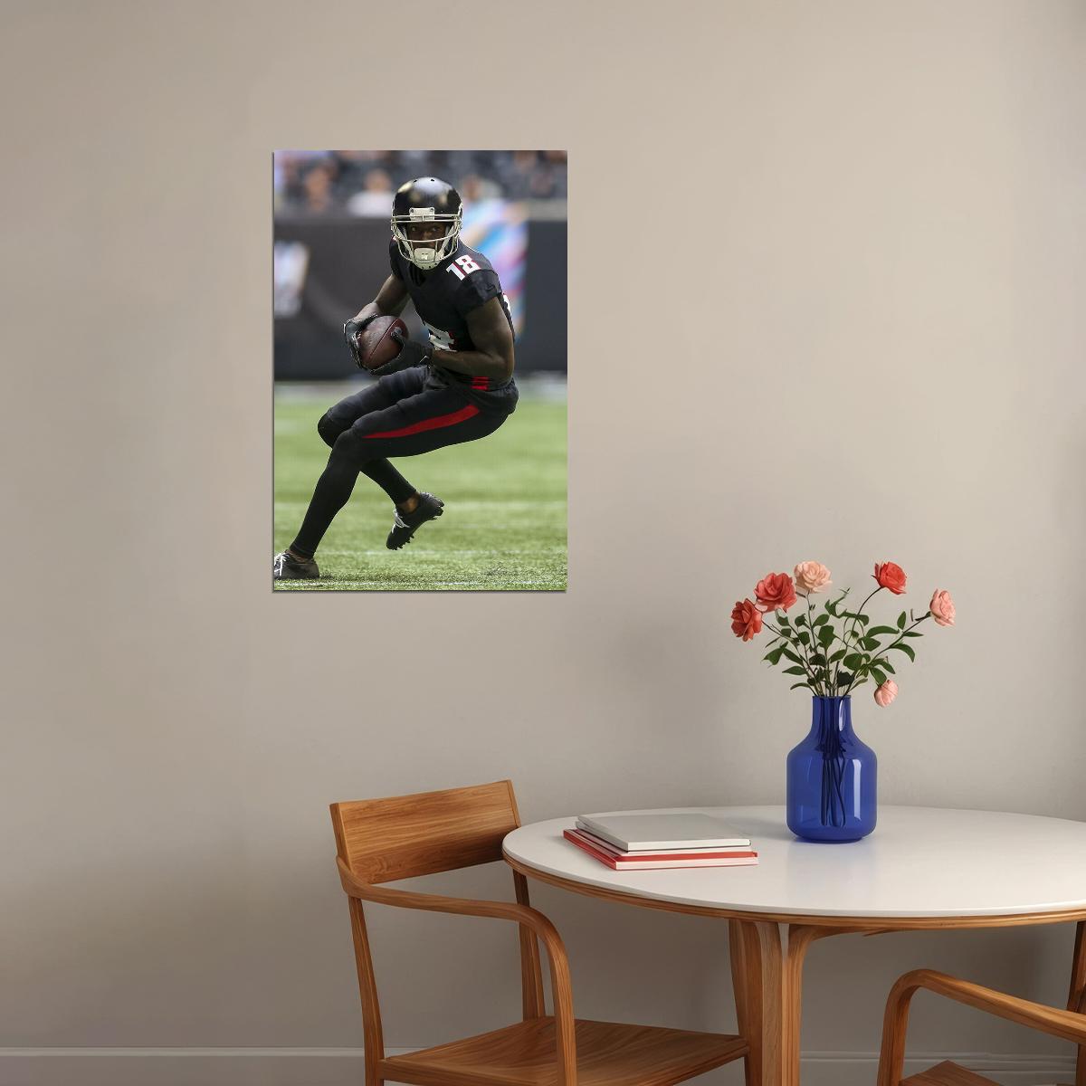 Calvin Ridley 18 American Football Player Atlanta Falcons Poster Wall Art Print Home Wall Decor - xonomax