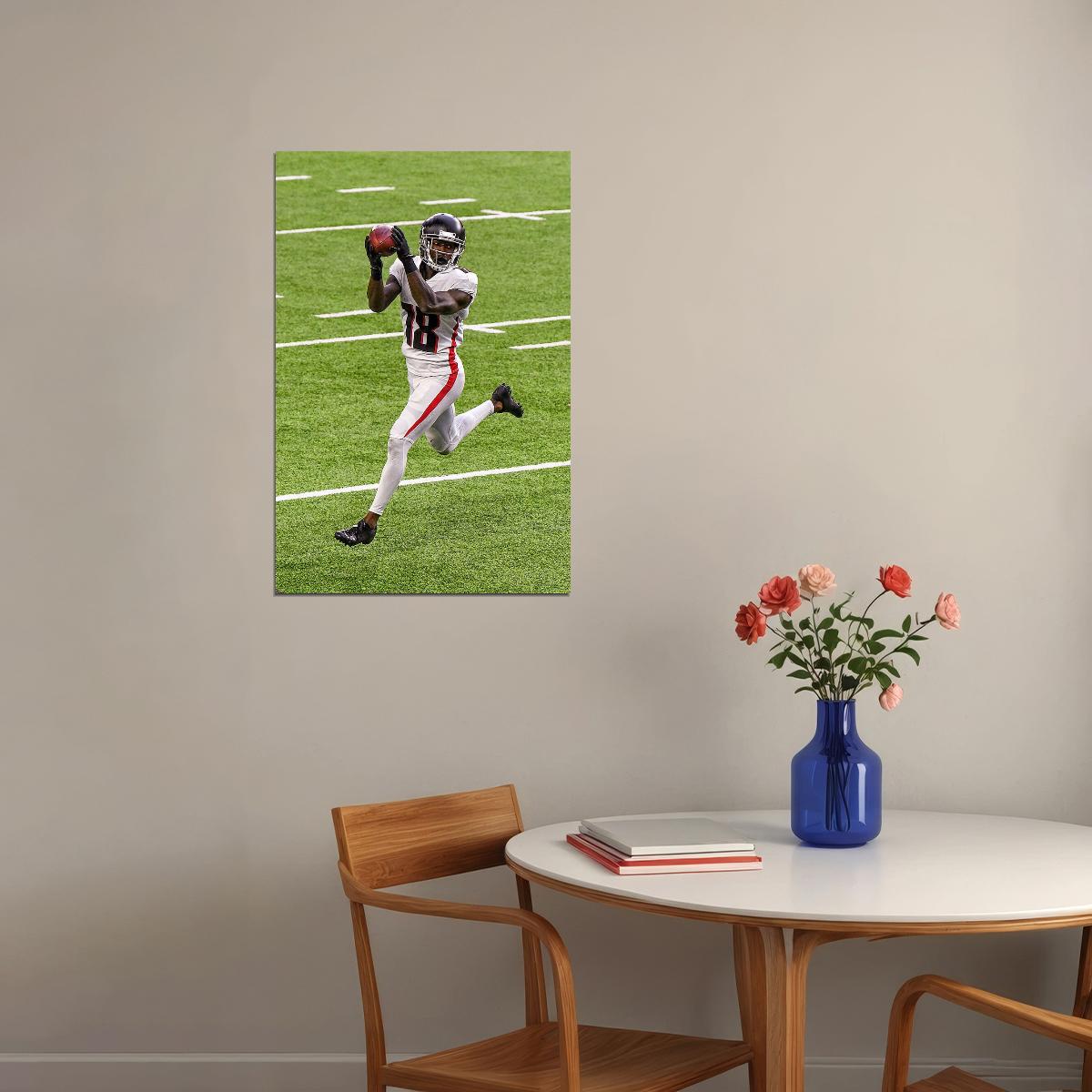 Atlanta Falcons Calvin Ridley 18 American Football Player Poster Wall Art Print Home Wall Decor - xonomax