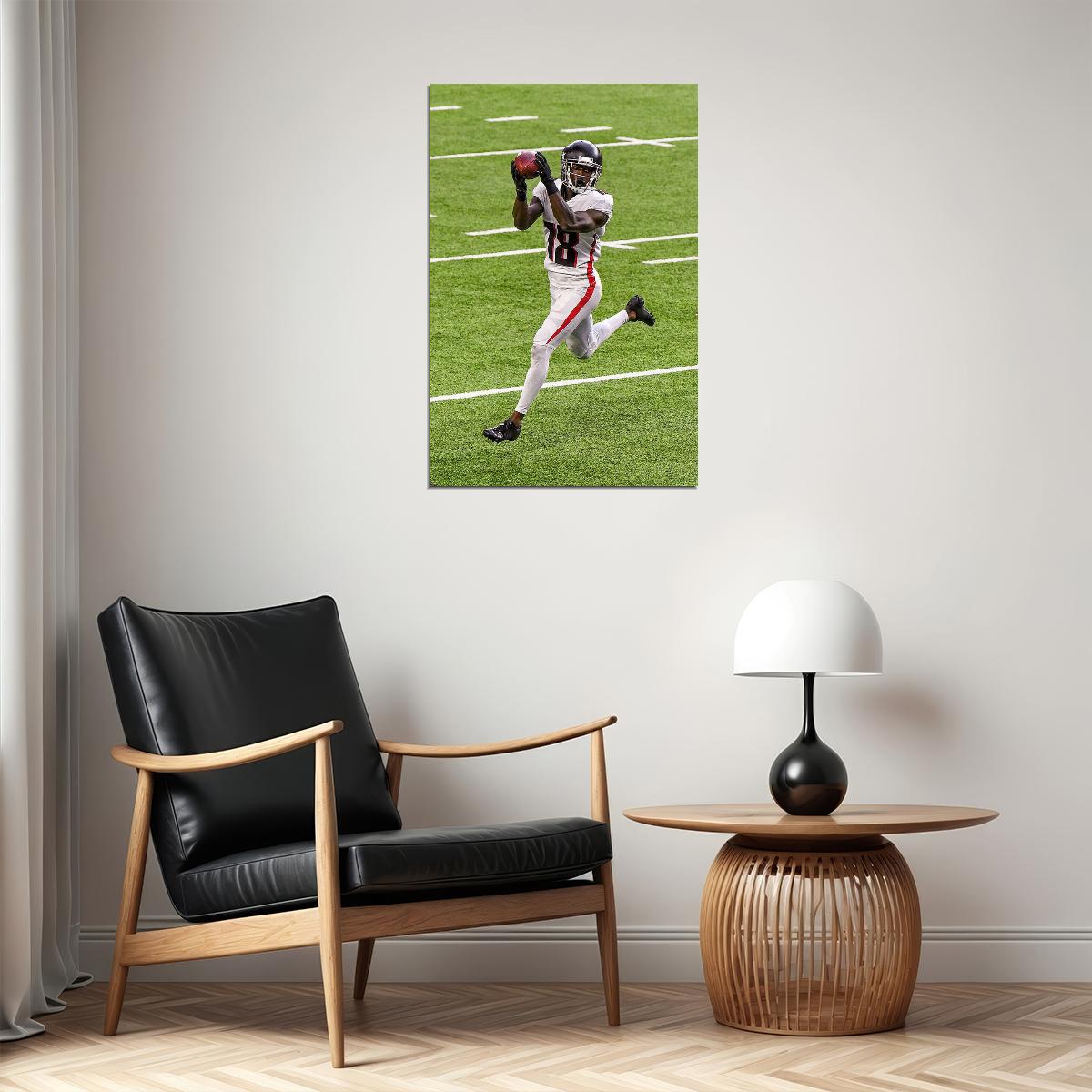 Atlanta Falcons Calvin Ridley 18 American Football Player Poster Wall Art Print Home Wall Decor - xonomax