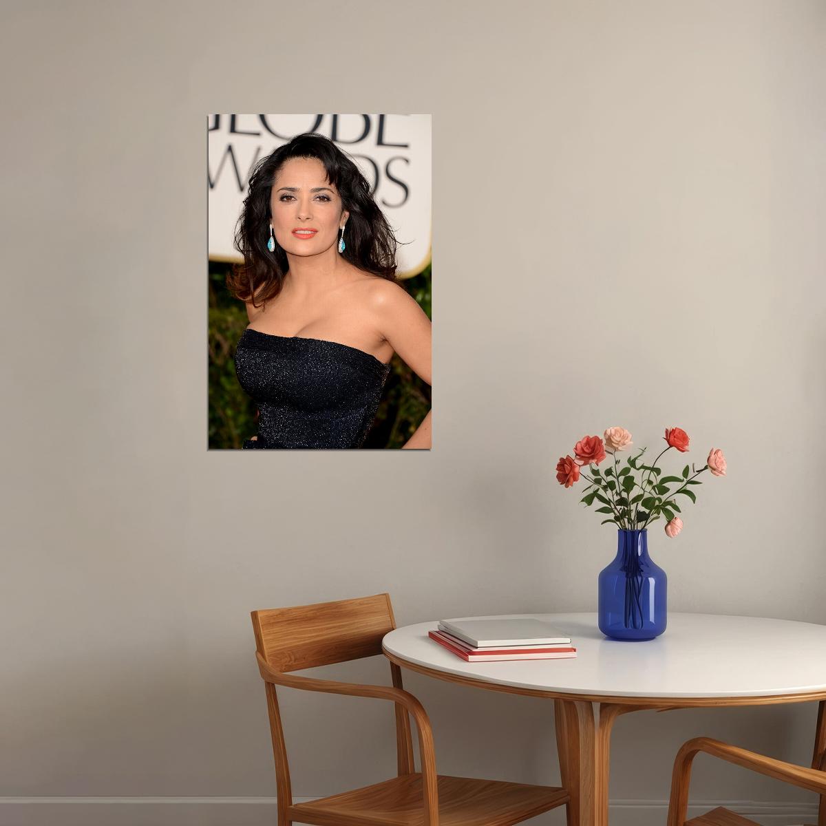 Salma Hayek Actress Low Cut Dress Poster Wall Art Print Home Wall Decor - xonomax