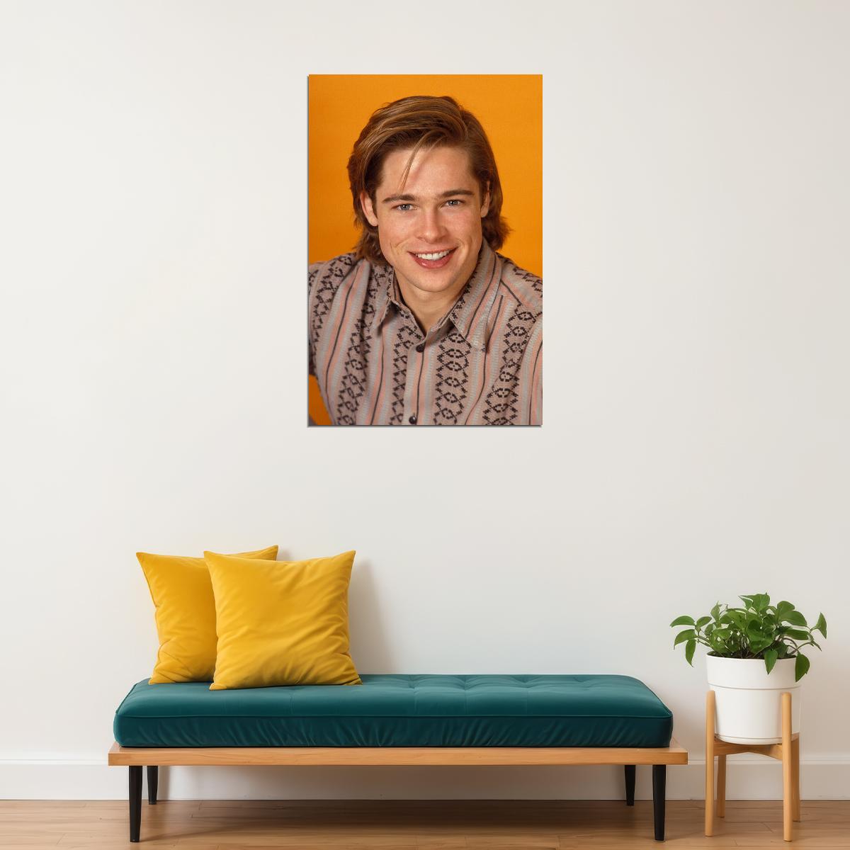 Brad Pitt Young Movie Actor Handsome Poster Wall Art Print Home Wall Decor - xonomax