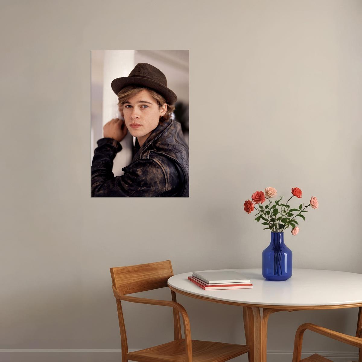Brad Pitt Young Movie Actor Handsome Poster Wall Art Print Home Wall Decor - xonomax