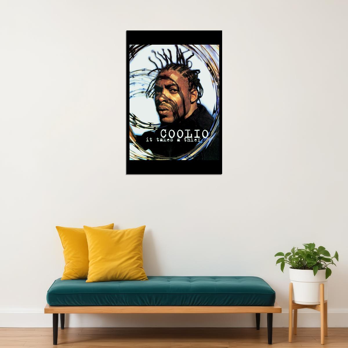 Coolio Rapper Thief Album Music Hip Hop Artist Leon Tribute Mem Poster Wall Art Print Home Wall Decor - xonomax