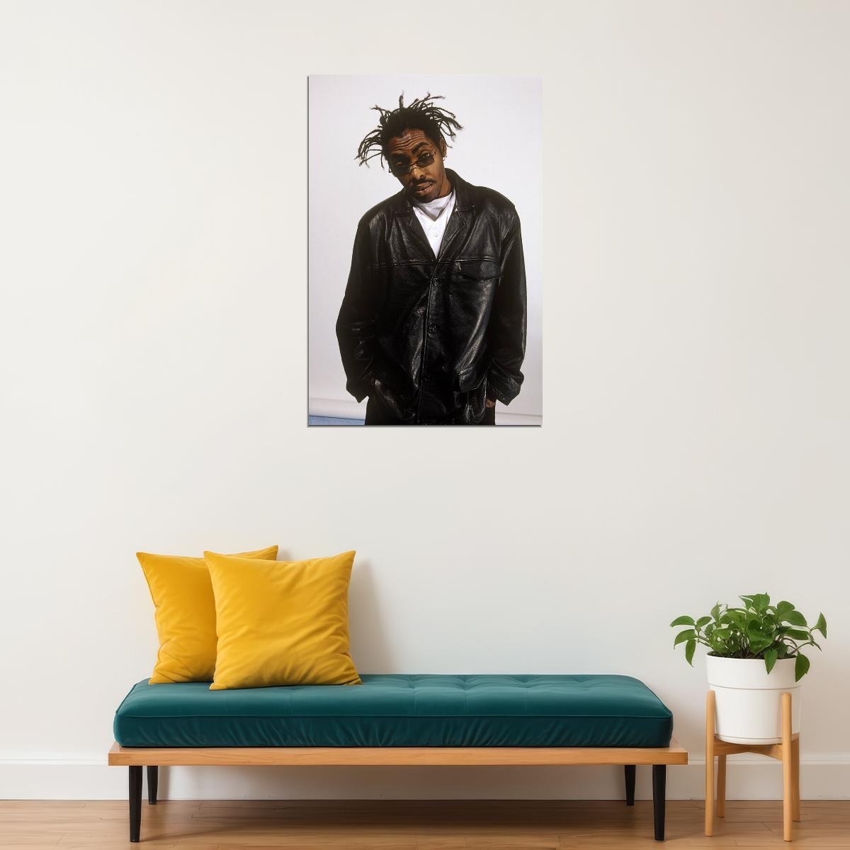 Coolio Rapper Leather Jacket Music Hip Hop Artist Leon Tribute Poster Wall Art Print Home Wall Decor - xonomax