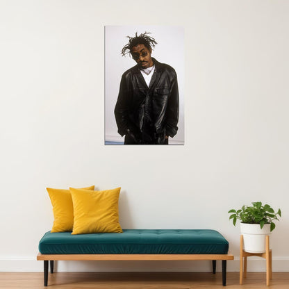 Coolio Rapper Leather Jacket Music Hip Hop Artist Leon Tribute Poster Wall Art Print Home Wall Decor - xonomax