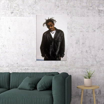 Coolio Rapper Leather Jacket Music Hip Hop Artist Leon Tribute Poster Wall Art Print Home Wall Decor - xonomax