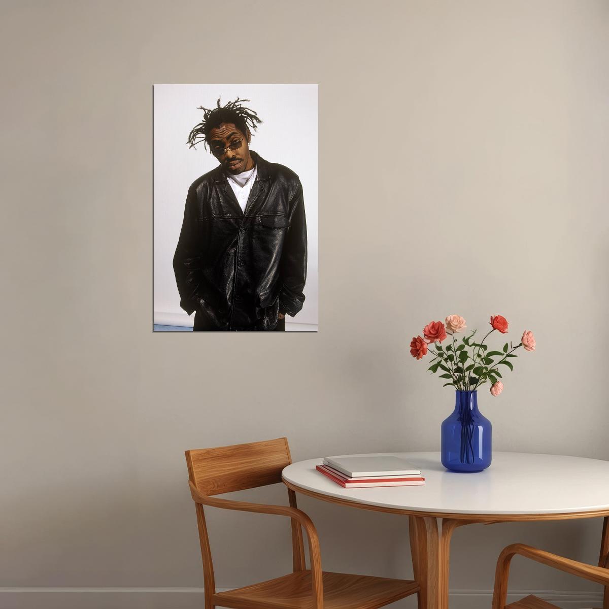 Coolio Rapper Leather Jacket Music Hip Hop Artist Leon Tribute Poster Wall Art Print Home Wall Decor - xonomax