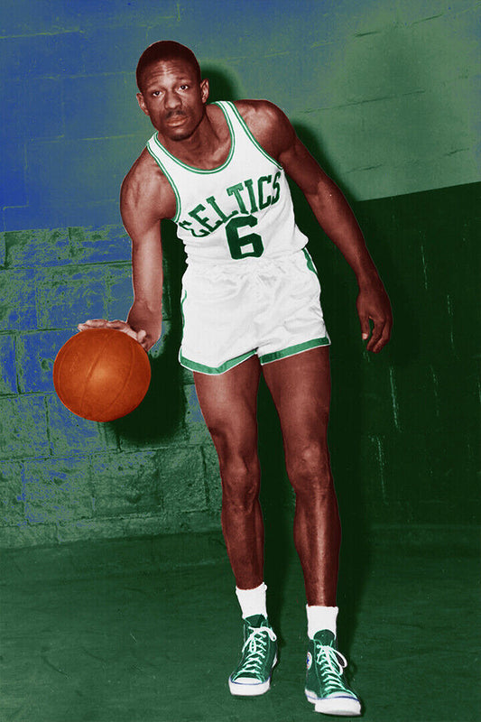 Bill Russell Former Athlete Basketball Pivot Player Sports Poster Wall Art Print Home Wall Decor - xonomax