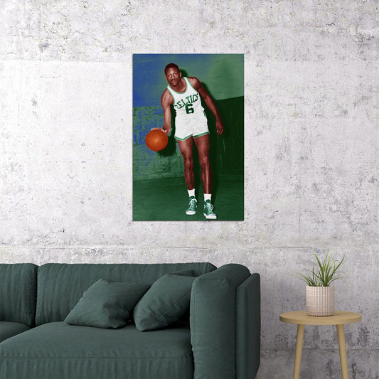 Bill Russell Former Athlete Basketball Pivot Player Sports Poster Wall Art Print Home Wall Decor - xonomax