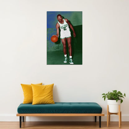 Bill Russell Former Athlete Basketball Pivot Player Sports Poster Wall Art Print Home Wall Decor - xonomax