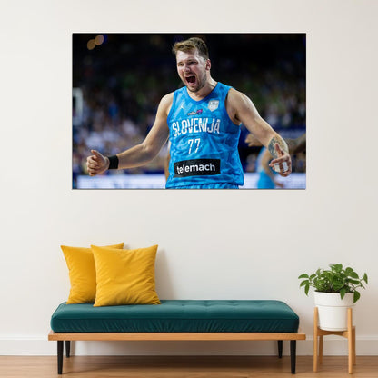 Luka Doncic Slovenija Young Abiliyt Basketball Poster Wall Art Print Home Wall Decor - xonomax