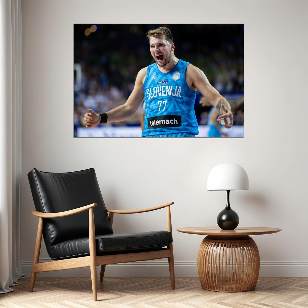 Luka Doncic Slovenija Young Abiliyt Basketball Poster Wall Art Print Home Wall Decor - xonomax