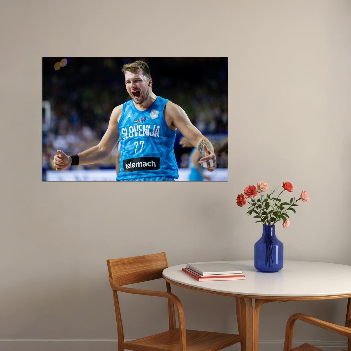 Luka Doncic Slovenija Young Abiliyt Basketball Poster Wall Art Print Home Wall Decor - xonomax