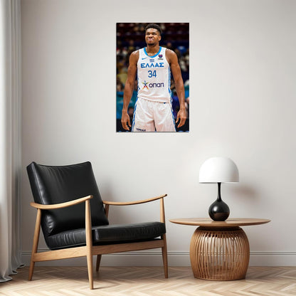 Giannis Antetokounmpo Greece Basketball Player Big Forward Poster Wall Art Print Home Wall Decor - xonomax