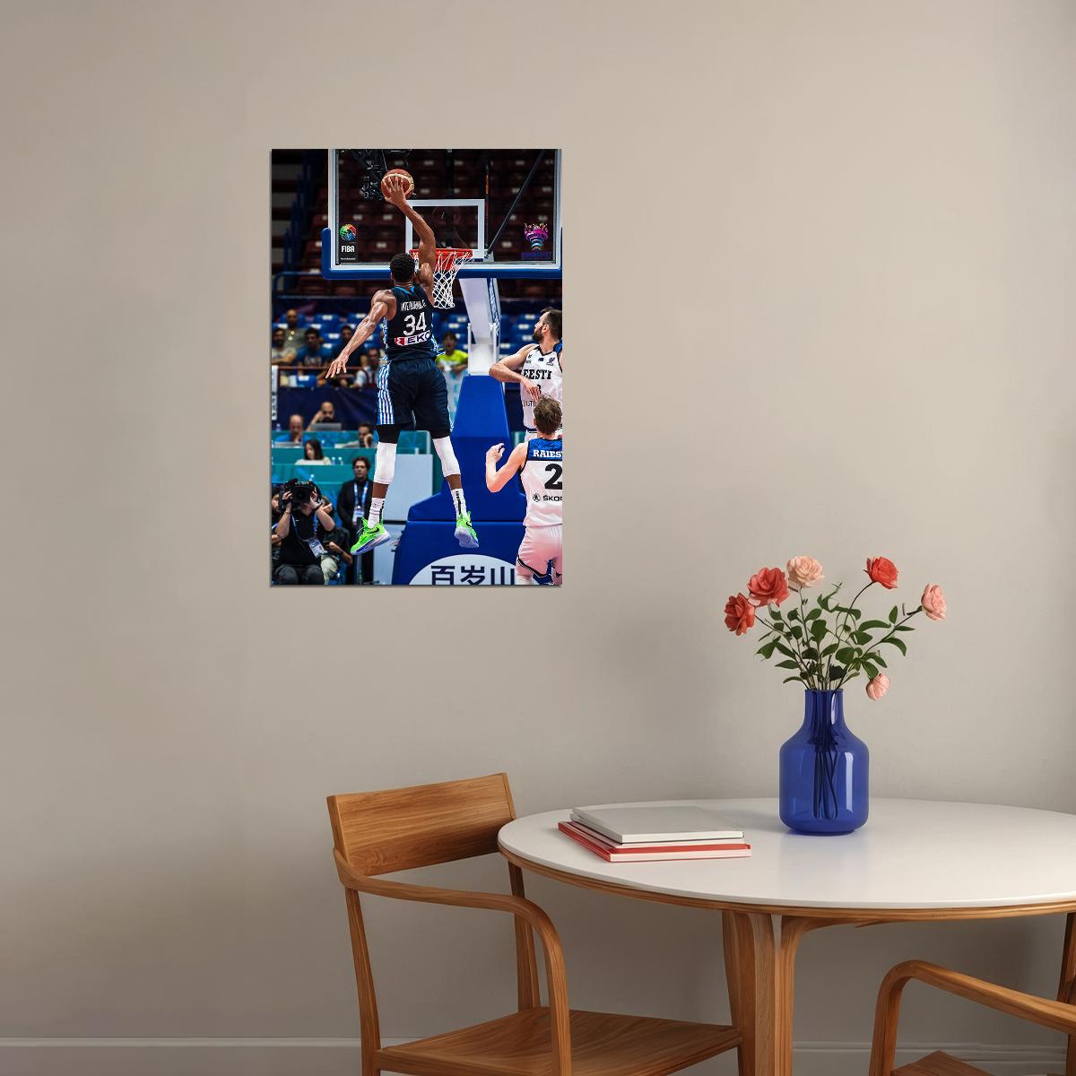 Giannis Antetokounmpo Greece Basketball Big Forward Player Poster Wall Art Print Home Wall Decor - xonomax