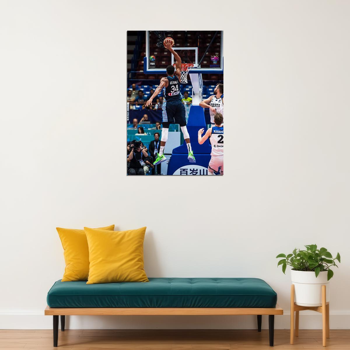 Giannis Antetokounmpo Greece Basketball Big Forward Player Poster Wall Art Print Home Wall Decor - xonomax