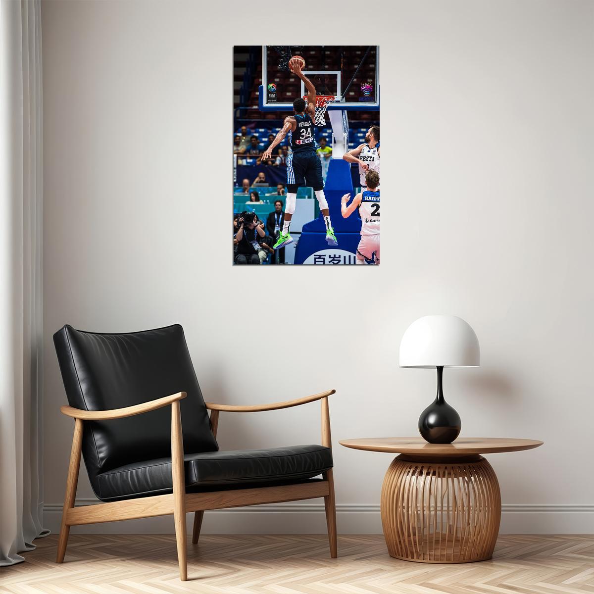 Giannis Antetokounmpo Greece Basketball Big Forward Player Poster Wall Art Print Home Wall Decor - xonomax
