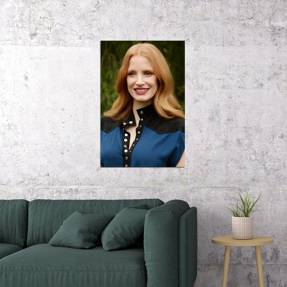 Jessica Chastain Celebrity Cinema Actor Idol Poster Wall Art Print Home Wall Decor - xonomax