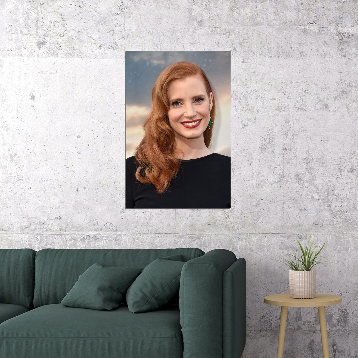 Jessica Chastain Celebrity Cinema Actor Star Poster Wall Art Print Home Wall Decor - xonomax