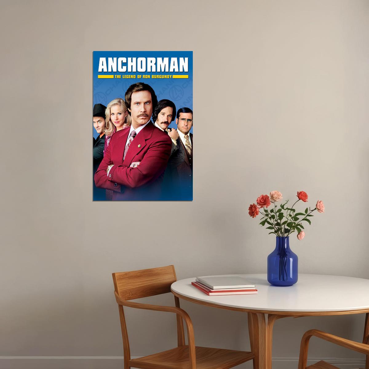 Anchorman The Legend Of Ron Classic Movie Poster Wall Art Print Home Wall Decor - xonomax