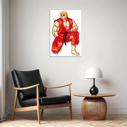Street Fighter Ken Video Game Character Poster Wall Art Print Home Wall Decor - xonomax