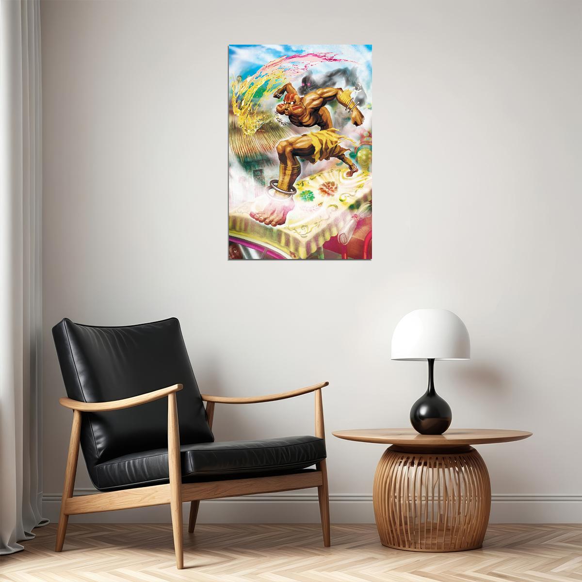 Street Fighter Indian Fighter Video Game Classic Poster Wall Art Print Home Wall Decor - xonomax