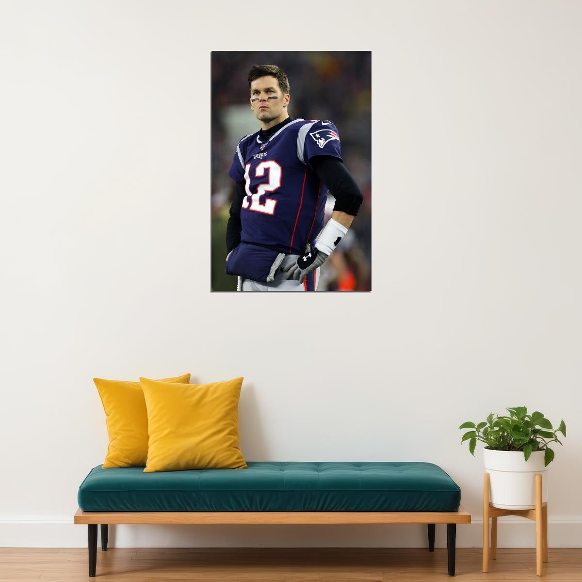 Tom Brady Celebrity American Football Sports Poster Wall Art Print Home Wall Decor - xonomax