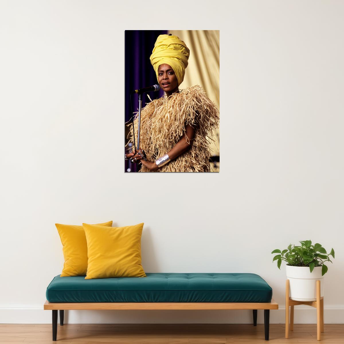 Erykah Badu Celebrity Cinema Actor Singer Star Poster Wall Art Print Home Wall Decor - xonomax