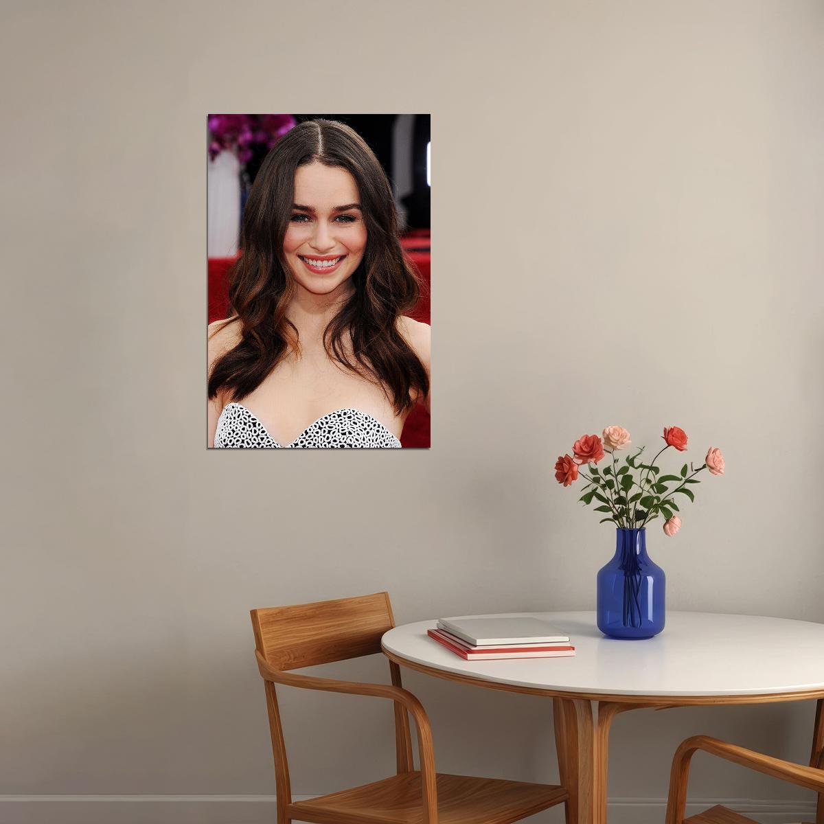 Emilia Clarke Celebrity Movie Actor Star Poster Wall Art Print Home Wall Decor - xonomax