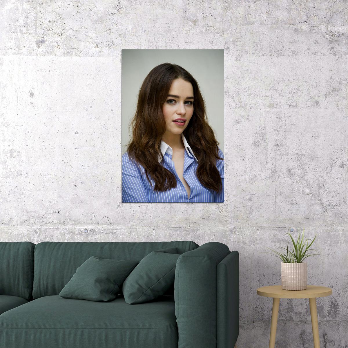 Emilia Clarke Celebrity Movie Actor Idol Poster Wall Art Print Home Wall Decor - xonomax