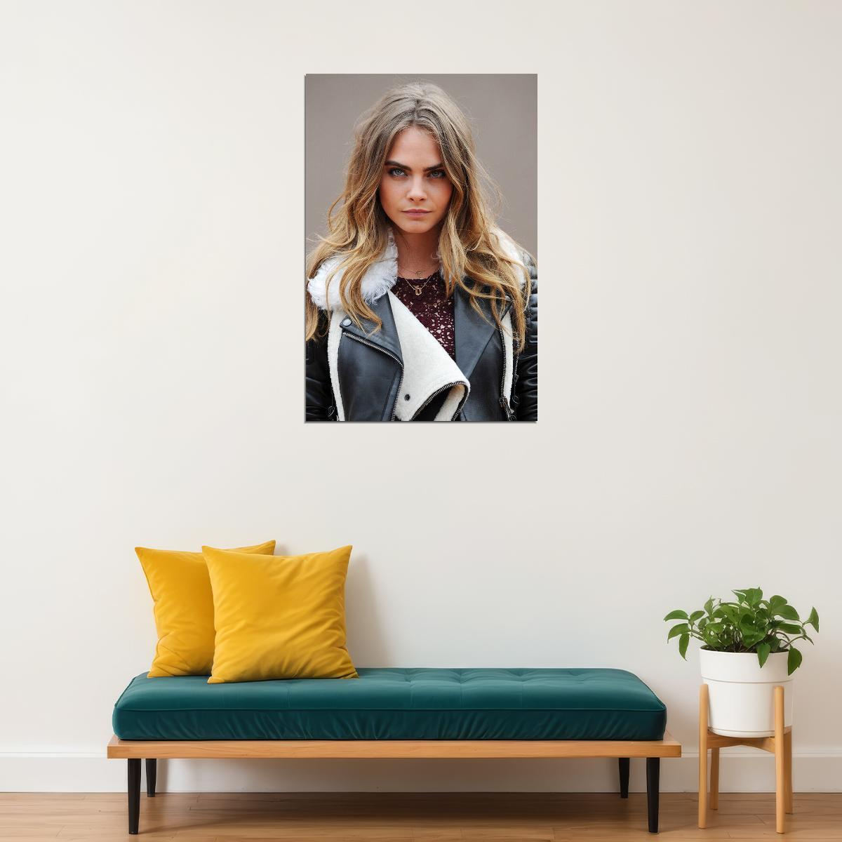 Cara Delevingne Celebrity Cinema Actor Idol Poster Wall Art Print Home Wall Decor - xonomax
