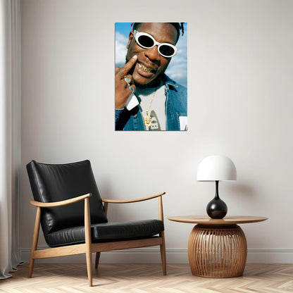 Burna Boy Celebrity Singer Musician Rap Music Poster Wall Art Print Home Wall Decor - xonomax