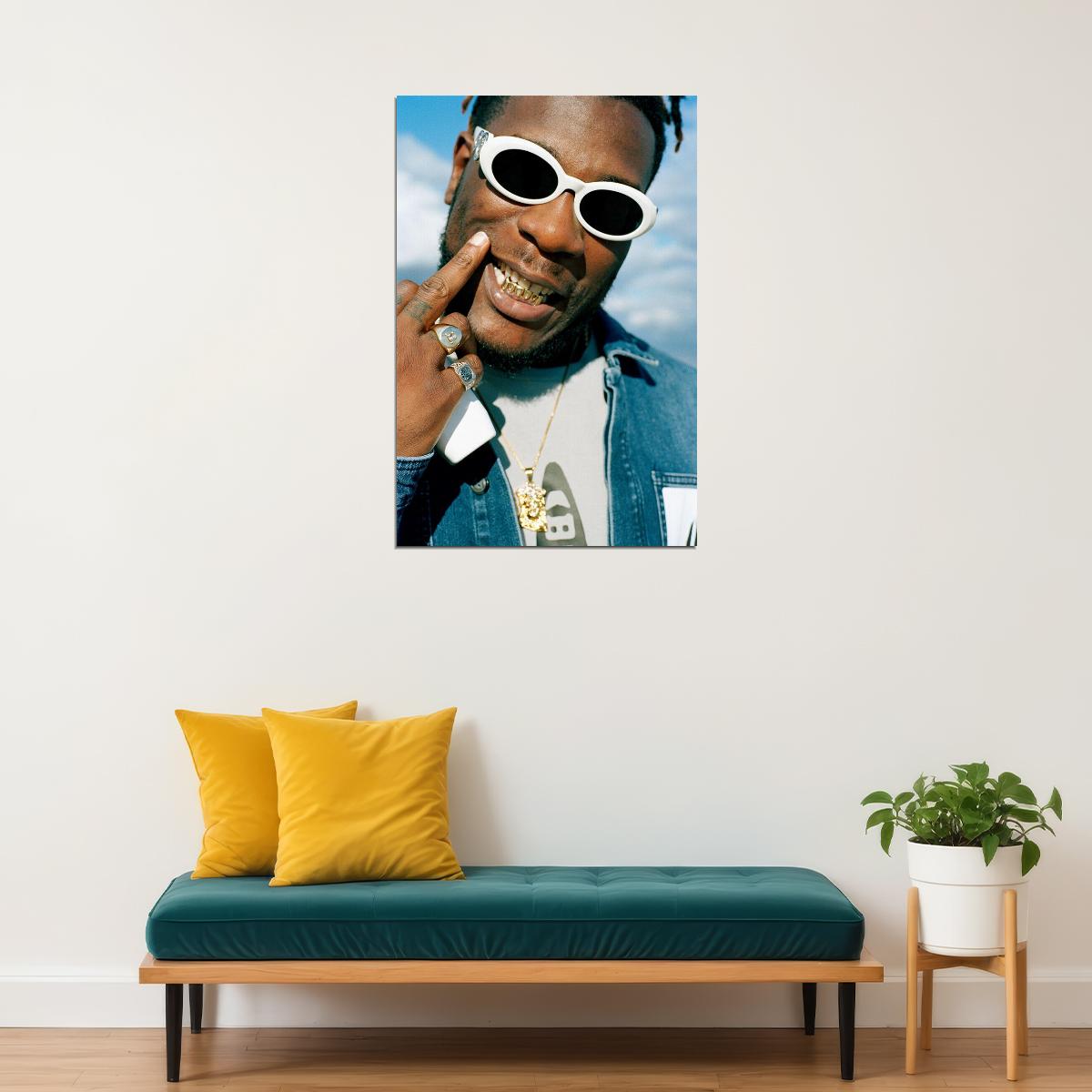 Burna Boy Celebrity Singer Musician Rap Music Poster Wall Art Print Home Wall Decor - xonomax