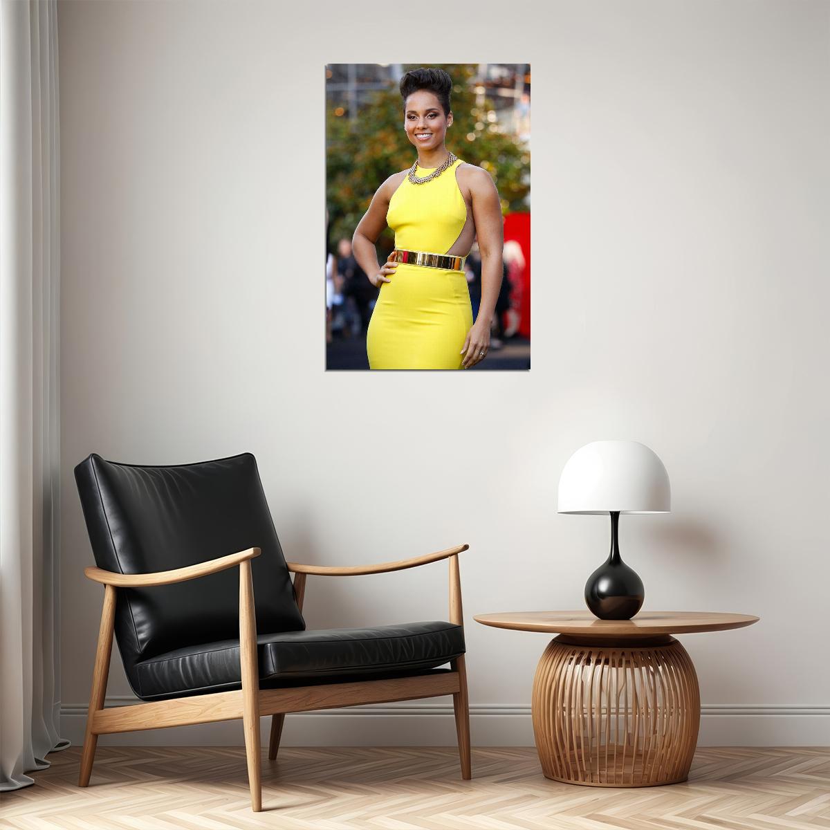 Alicia Keys Hollywood Celebrity Music Star Poster Wall Art Print Home Wall Decor - xonomax