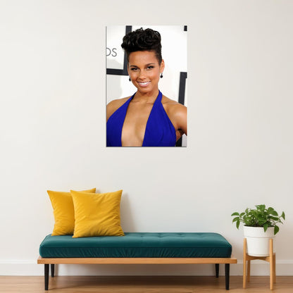 Alicia Keys Hollywood Celebrity Pop Music Poster Wall Art Print Home Wall Decor - xonomax