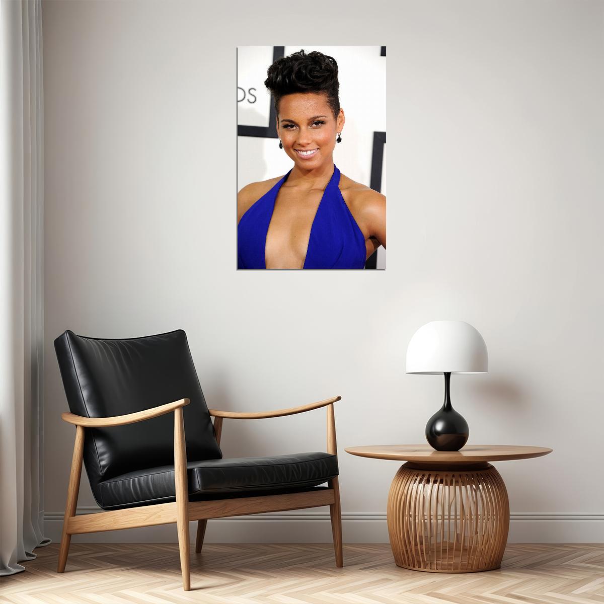 Alicia Keys Hollywood Celebrity Pop Music Poster Wall Art Print Home Wall Decor - xonomax