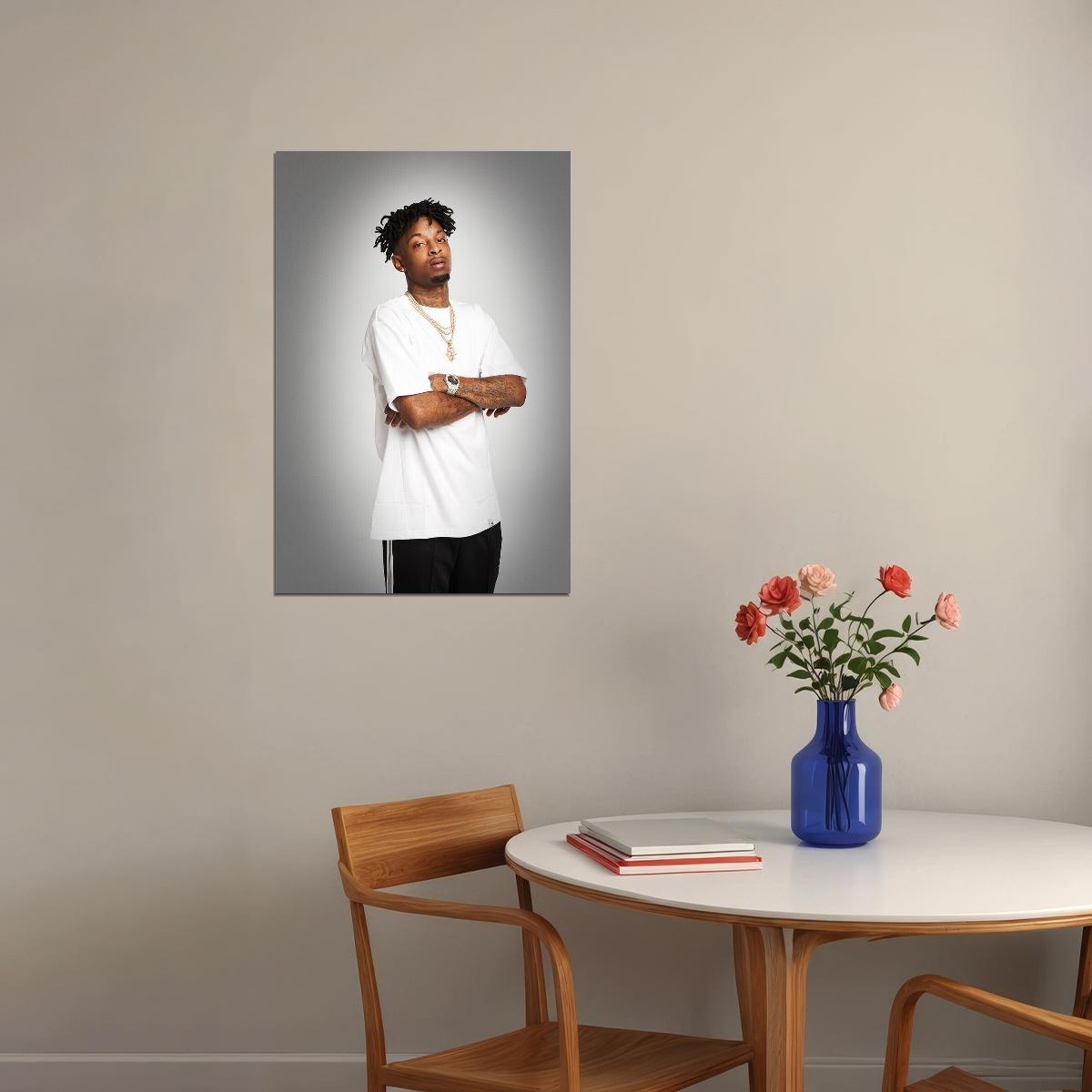 21 Savage Hollywood Celebrity Singer Rap Music Poster Wall Art Print Home Wall Decor - xonomax