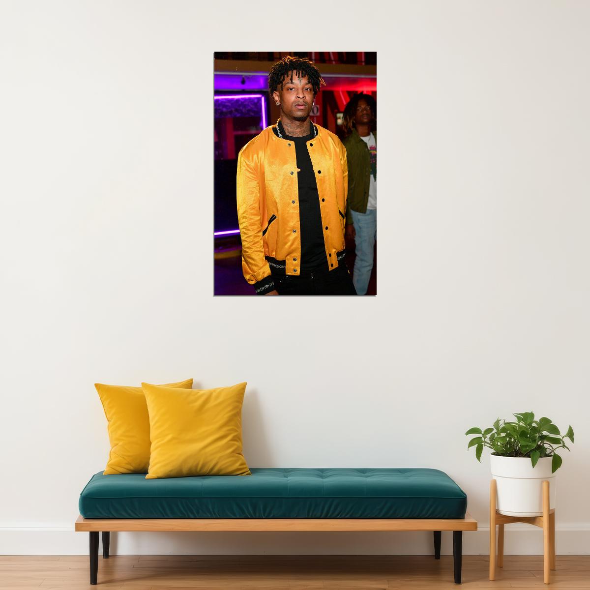 21 Savage Hollywood Celebrity Singer Music Poster Wall Art Print Home Wall Decor - xonomax
