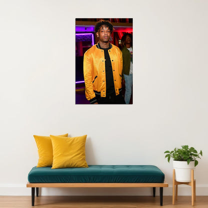21 Savage Hollywood Celebrity Singer Music Poster Wall Art Print Home Wall Decor - xonomax