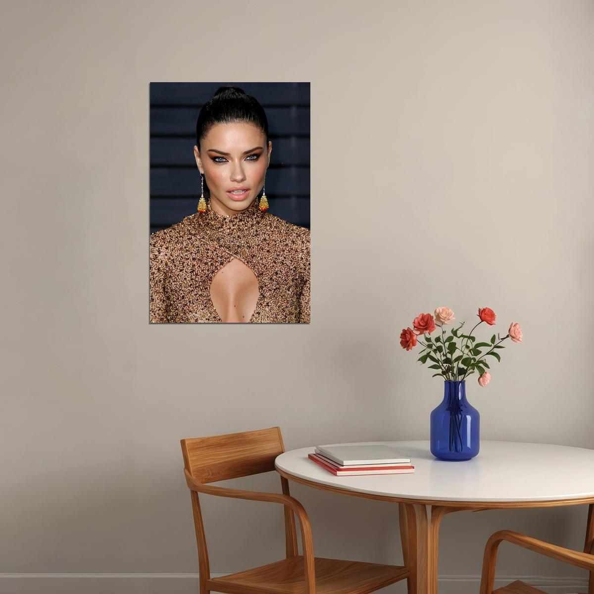 Adriana Lima Sexy Model Beauty Artist Poster Wall Art Print Home Wall Decor - xonomax