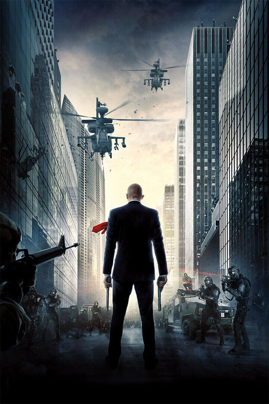 Hitman Vintage Classic Action Movie Cinema Poster Wall Art Print Home Wall Decor - xonomax