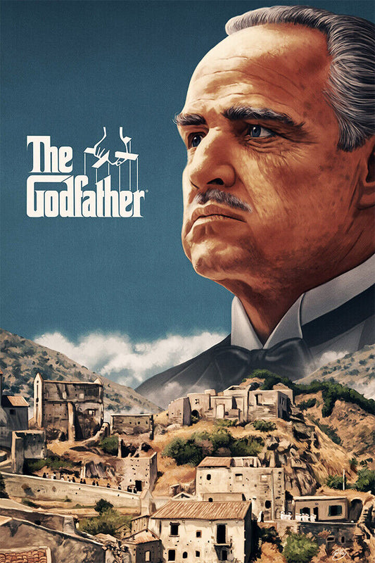 Godfather Vintage Classic Action Movie Cinema Poster Wall Art Print Home Wall Decor - xonomax