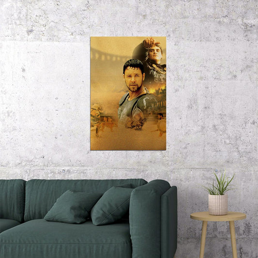 Gladiator Classic Action Adventure Movie Poster Wall Art Print Home Wall Decor - xonomax