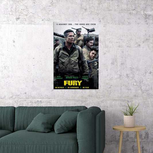 Fury Vintage Classic Action Movie Cinema Poster Wall Art Print Home Wall Decor - xonomax