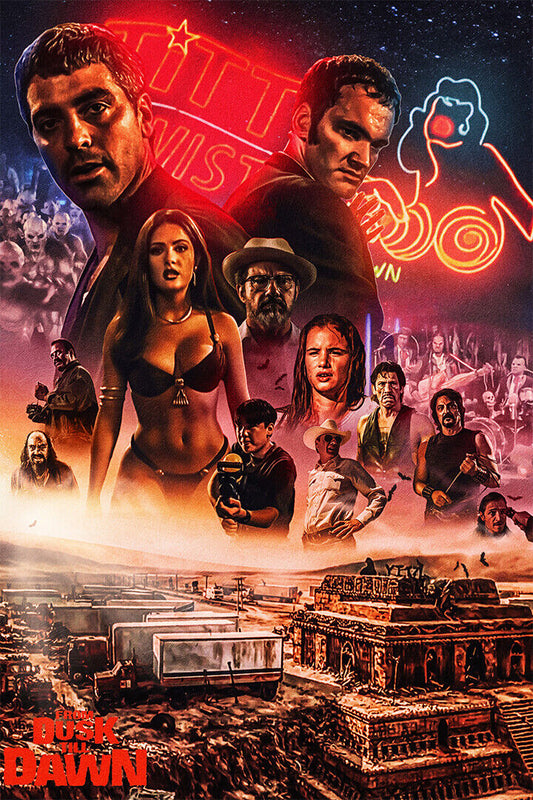 From Dusk Till Dawm Vintage Classic Crime Movie Poster Wall Art Print Home Wall Decor - xonomax